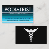 blauw staal PODIATRIST Visitekaartje (Voorkant / Achterkant)