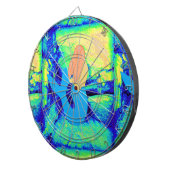 blauw-staartvormig design dartbord (Voorkant Rechts)