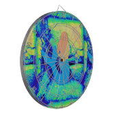 blauw-staartvormig design dartbord (Voorkant Links)