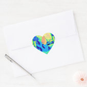 blauw-staartvormig design hart sticker (Envelop)