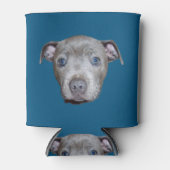 Blauw Staffordshire Bull Terrier gezicht, blauw Blikjeskoeler (Voorkant)