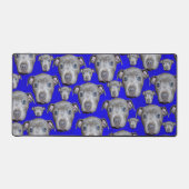 Blauw Staffy Puppy Gezichten, Bureaumat (Voorkant)