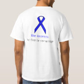 Blauw standaardlint t-shirt (Achterkant)