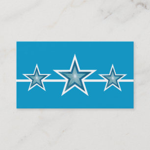 Blauw Star 3 sterren visitekaartje blauw