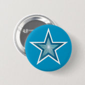 Blauw Star-knop Ronde Button 5,7 Cm (Voorkant /achterkant)