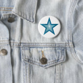 Blauw Star-knop wit Ronde Button 5,7 Cm (In situ)