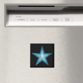 Blauw Star-koelkast magneet zwart (Insitu (Vaatwasser))