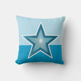 Blauw Star-kussen met pijlplein met twee kleuren b Kussen