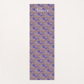 Blauw Star Leaves Pattern Thunder_Cove Yogamat (Voorkant)