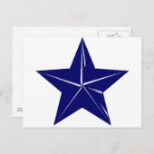 Blauw Star-ontwerp voor elk doel!!! Briefkaart (Voorkant / Achterkant)