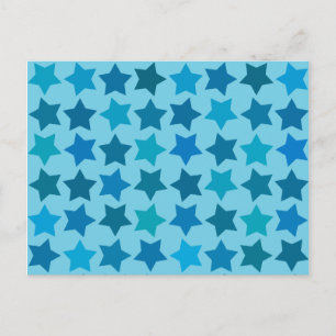 Blauw Star-patroon Briefkaart