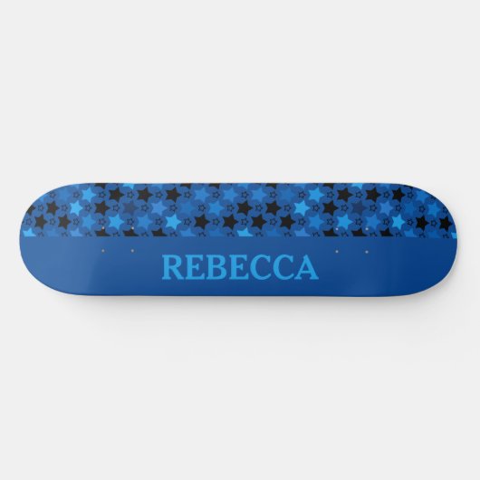 Blauw Star-patroon Persoonlijk Skateboard (Horizontaal)