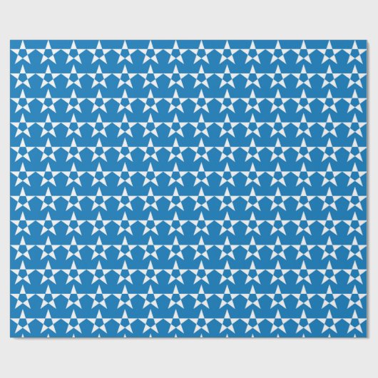 Blauw Star Pattern-pakpapier Cadeaupapier (Vlak)