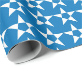 Blauw Star Pattern-pakpapier Cadeaupapier (Rol Hoek)