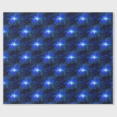 BLAUW STAR-verpakkingspapier Cadeaupapier (Vlak)