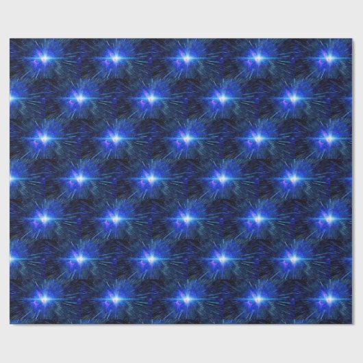 BLAUW STAR-verpakkingspapier Cadeaupapier (Vlak)