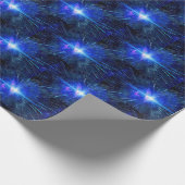 BLAUW STAR-verpakkingspapier Cadeaupapier (Hoek)