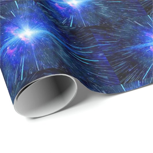 BLAUW STAR-verpakkingspapier Cadeaupapier (Rol Hoek)