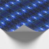 BLAUW STAR-verpakkingspapier Cadeaupapier (Hoek)