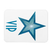 Blauw Star 'VIP' flexibele magneet wit (Horizontaal)