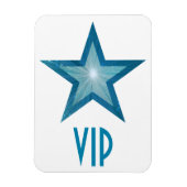 Blauw Star 'VIP' flexibele magneet wit (Verticaal)