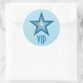 Blauw Star VIP-ronde sticker bleek blauw (Tas)