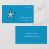 Blauw Star visitekaartje blauw (Voorkant / Achterkant)