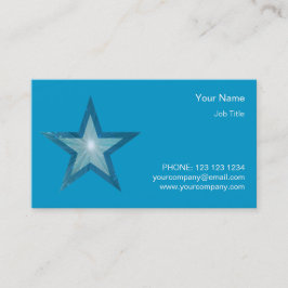 Blauw Star visitekaartje blauw