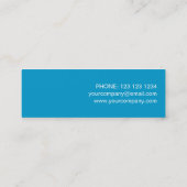 Blauw-Star-visitekaartje sjabloon skinny blue Mini Visitekaartje (Achterkant)