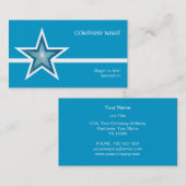 Blauw Star White line visitekaartje (Voorkant / Achterkant)