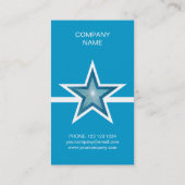 Blauw Star White line visitekaartje blauw verticaa (Achterkant)