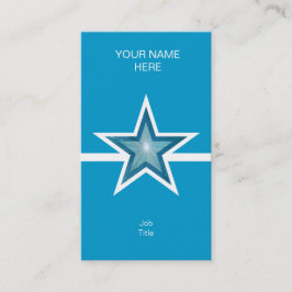 Blauw Star White line visitekaartje blauw verticaa