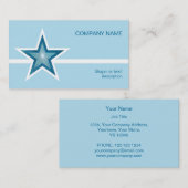 Blauw Star White line visitekaartje bleek blauw (Voorkant / Achterkant)