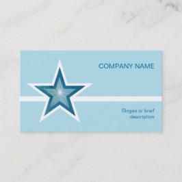 Blauw Star White line visitekaartje bleek blauw