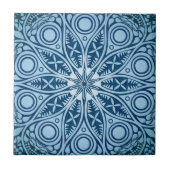 Blauw Starburst grafisch ontwerp Tegeltje (Voorkant)
