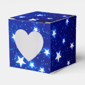 Blauw Stargazer Hart Bedankdoosjes (Voorkant Zijde)