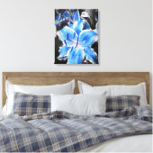 Blauw Stargazer verpakt Canvas (Insitu (Slaapkamer))