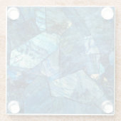 Blauw steenbreukglas Onderzetter (Achterkant)