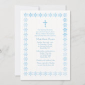 Blauw Stencil Bloem Lijst Kaart (Voorkant)