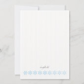 Blauw Stencil Bloem Lijst Kaart (Achterkant)