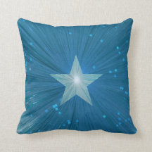 Blauw Ster gedrukte sierkussen vierkant
