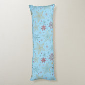 "Blauw Ster Patroon Body Kussen (Achterkant (Verticaal))