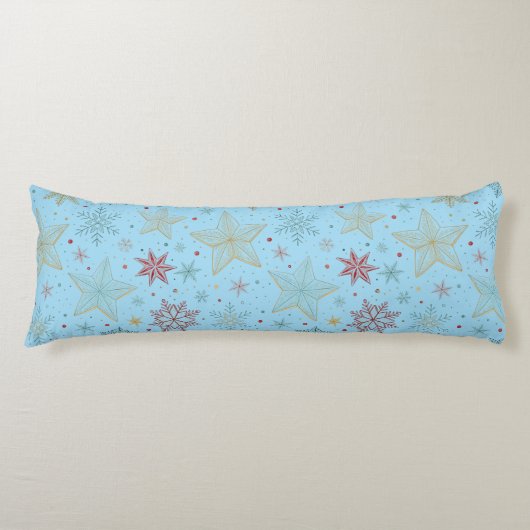 "Blauw Ster Patroon Body Kussen (Voorkant)