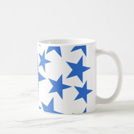 Blauw sterpatroon koffiemok