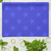 Blauw sterpatroon theedoek (Gevouwen)
