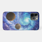 Blauw sterrenstelsel en planeten Case-Mate iPhone case (Achterkant (horizontaal))