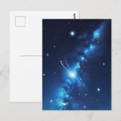 Blauw sterrenstelsel van sterren briefkaart (Voorkant / Achterkant)