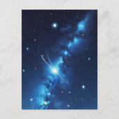 Blauw sterrenstelsel van sterren briefkaart (Voorkant)