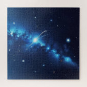 Blauw sterrenstelsel van sterren legpuzzel (Horizontaal)