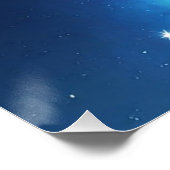 Blauw sterrenstelsel van sterren perfect poster (Hoek)